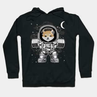 Astronaut Lifting Dogelon Mars ELON Coin To The Moon Crypto Token Cryptocurrency Blockchain Wallet Birthday Gift For Men Women Kids Hoodie